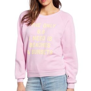 🦋New Wildfox Fiona Beaches Pullover Sweater Small